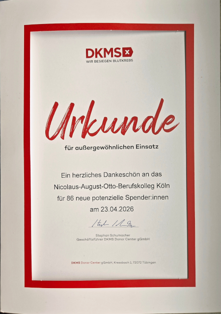 Anerkennung für unsere potenziellen Spender:innen DKMS06