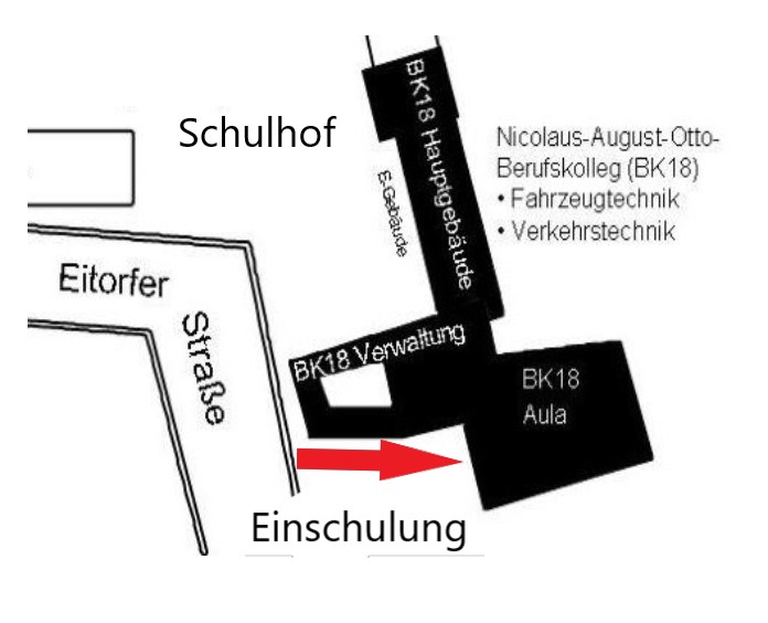 Zugang über den Notausgang © NAOB Lageplan